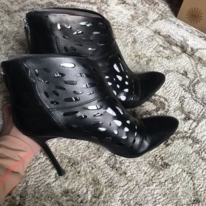 Black Cutout Booties